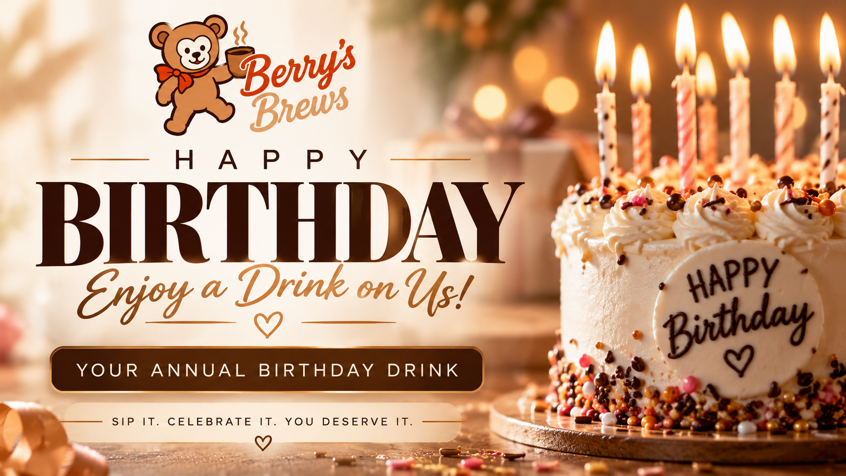 Annual Birthday BOGO promotional artwork